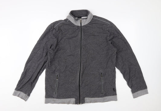 Hugo Boss Men's Grey Full Zip Regular Fit Sweatshirt XXL
