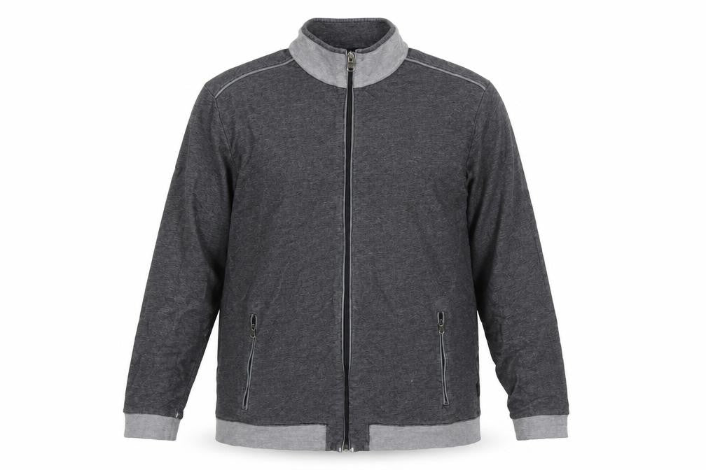 Hugo Boss Men's Grey Full Zip Regular Fit Sweatshirt XXL