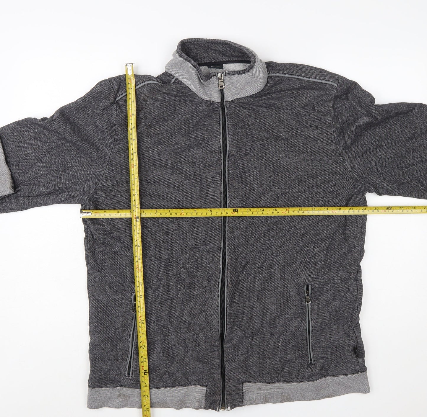 Hugo Boss Men's Grey Full Zip Regular Fit Sweatshirt XXL
