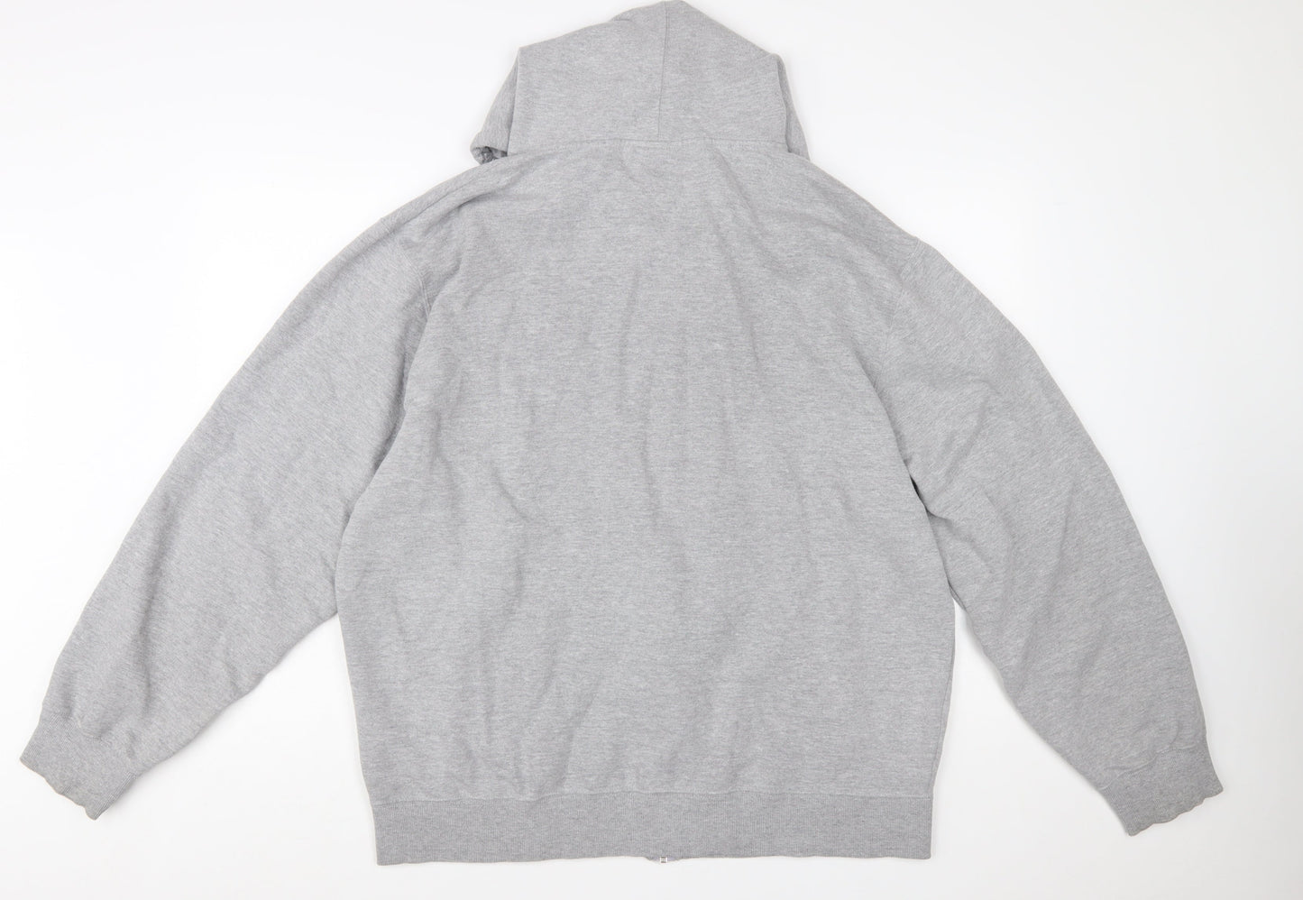 FILA Men's Grey 2XL Full Zip Fleece Hoodie with Logo