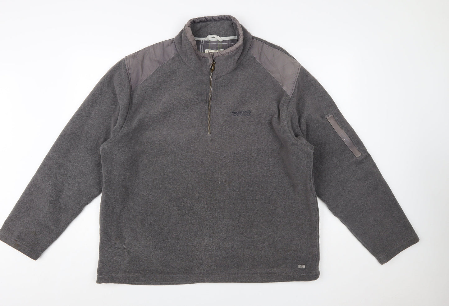 Regatta Mens Grey 2XL Fleece Outdoor 1/4 Zip Sweatshirt