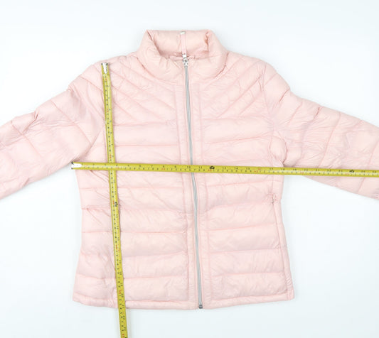 GAP Women's Pink Puffer Jacket M Lightweight Quilted Winter Coat