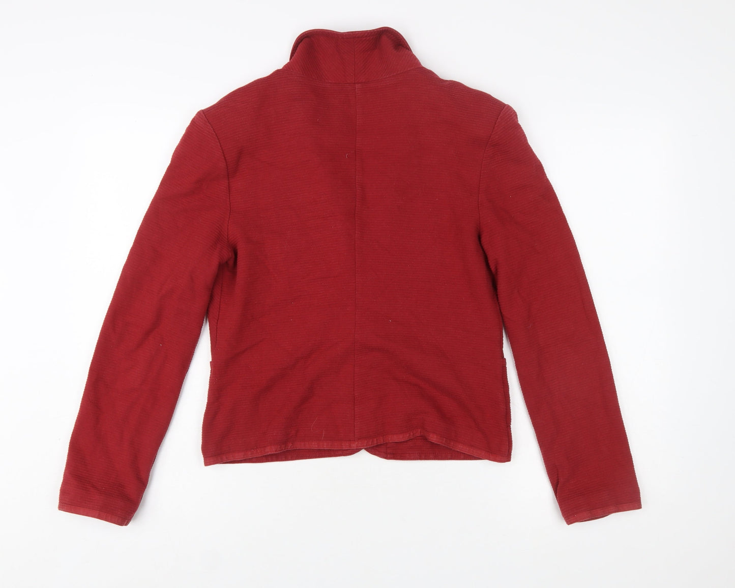 Next Women's Red Cotton Blazer Jacket Size 14 Classic Single-Breasted