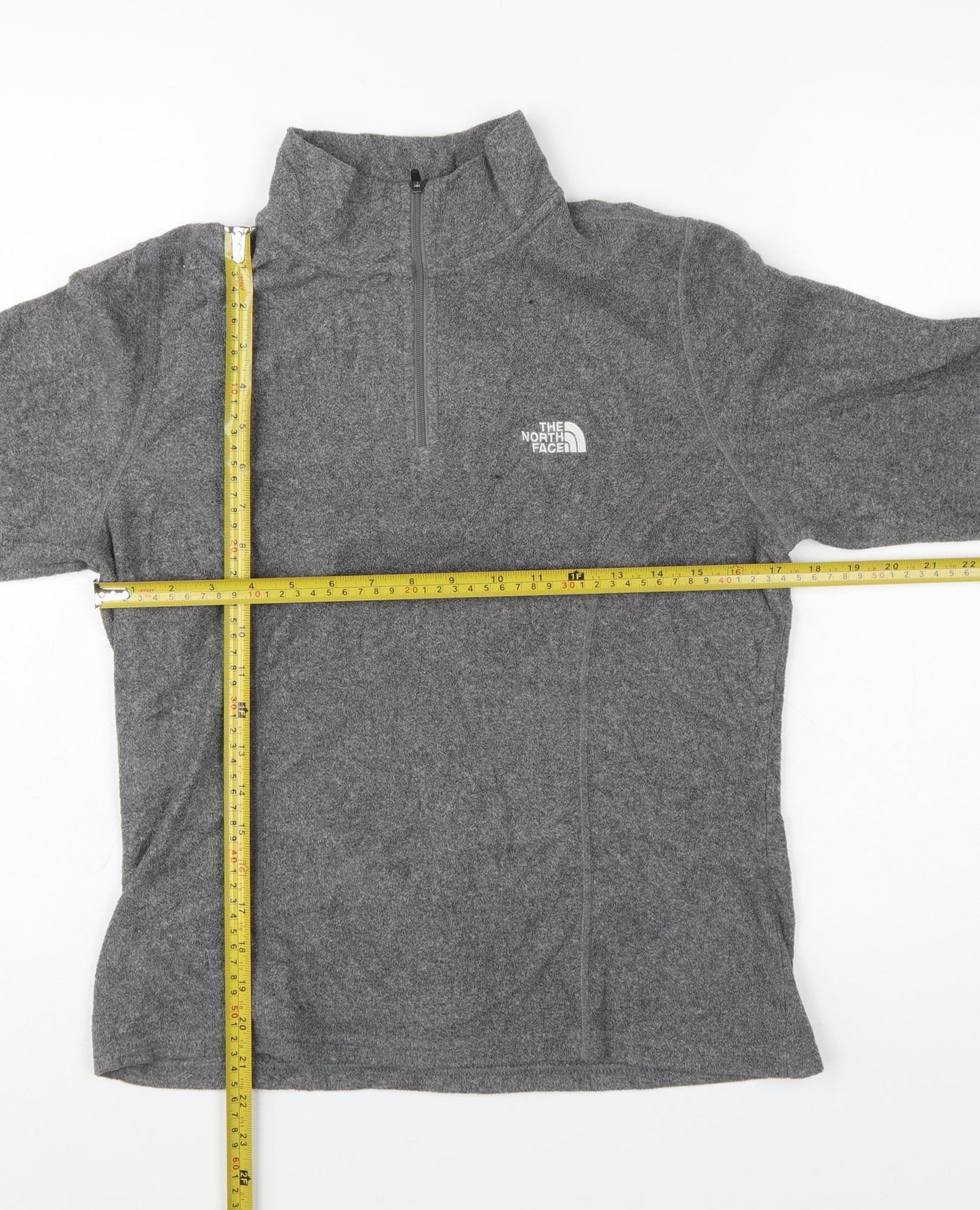 The North Face Women's Grey Fleece Pullover Sweatshirt M 1/2 Zip