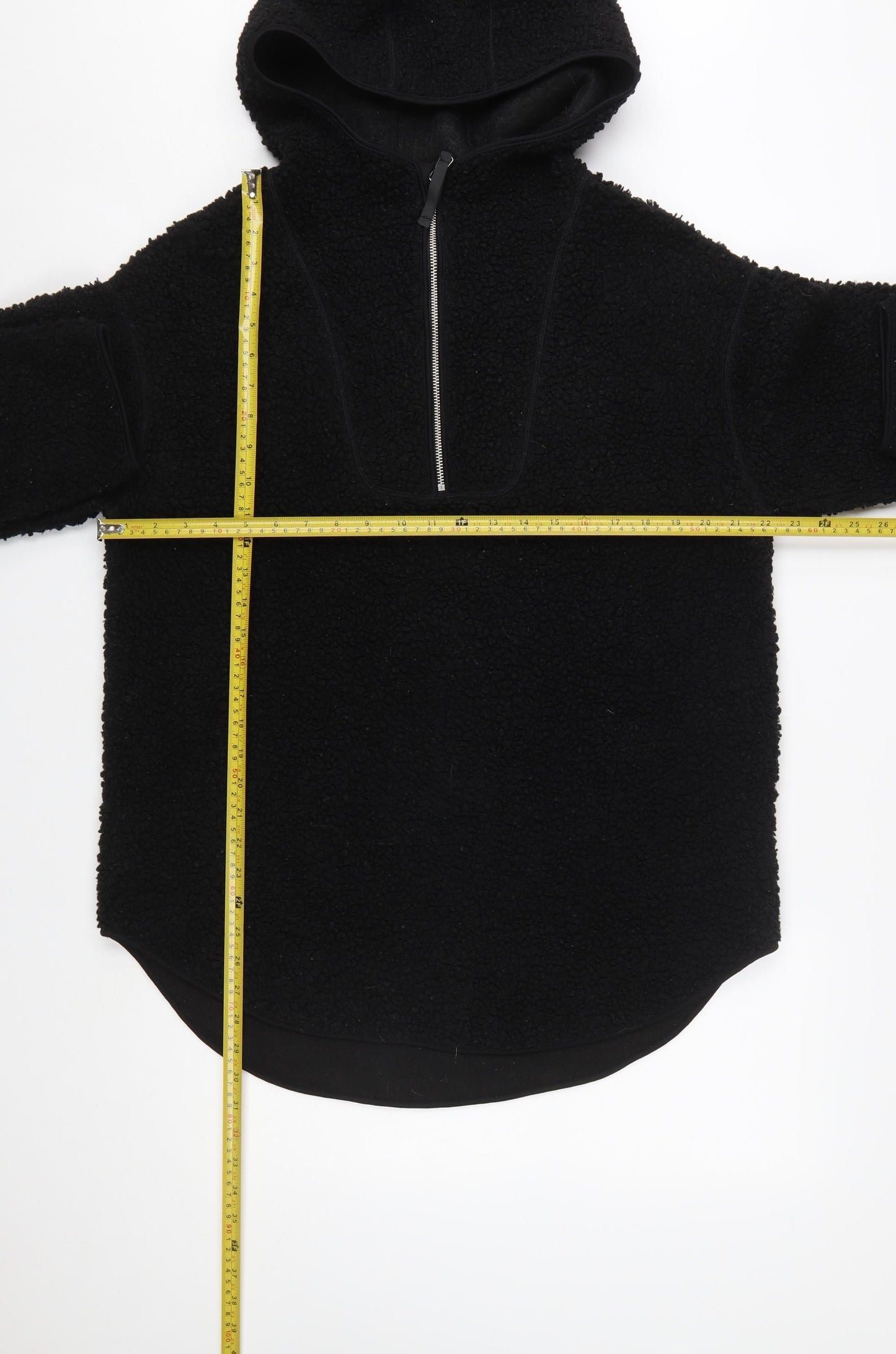 H&M Women’s Black Fleece Half Zip Hoodie Size 12 Polyester Warm