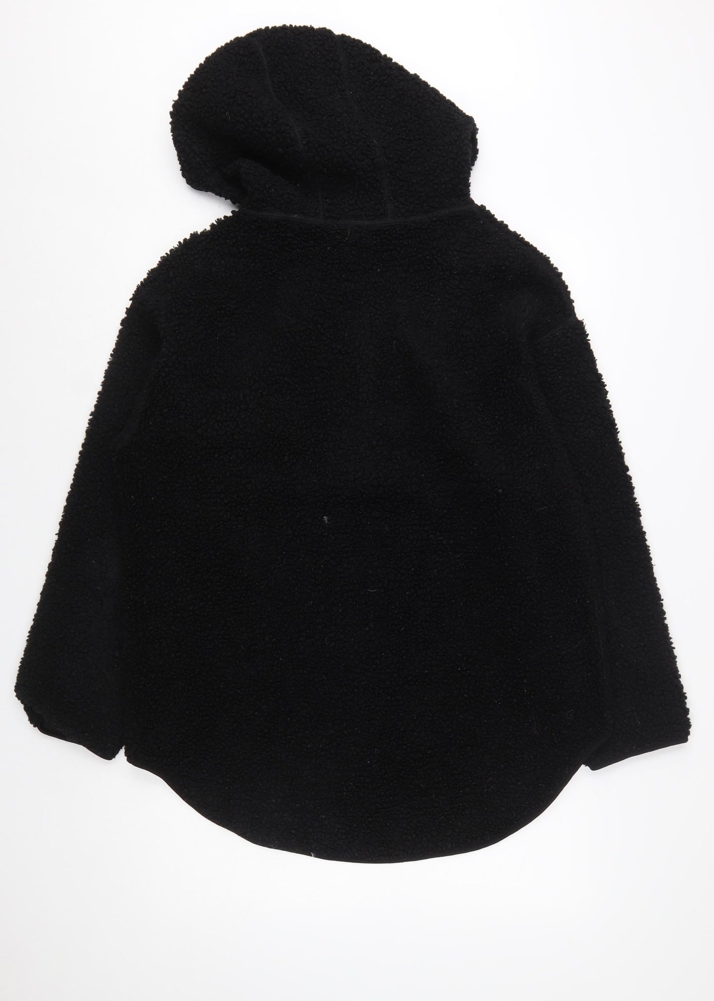 H&M Women’s Black Fleece Half Zip Hoodie Size 12 Polyester Warm