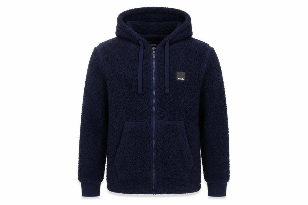 Bench Men's Blue Fleece Hooded Full Zip Jacket Size S