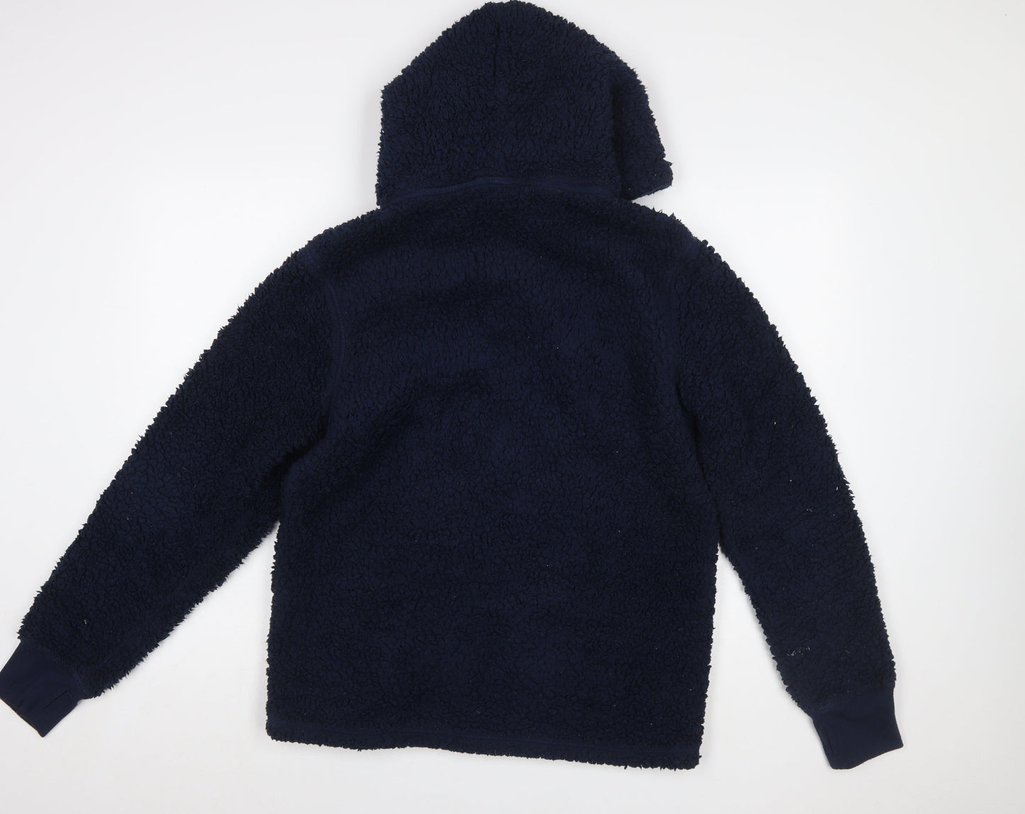 Bench Men's Blue Fleece Hooded Full Zip Jacket Size S