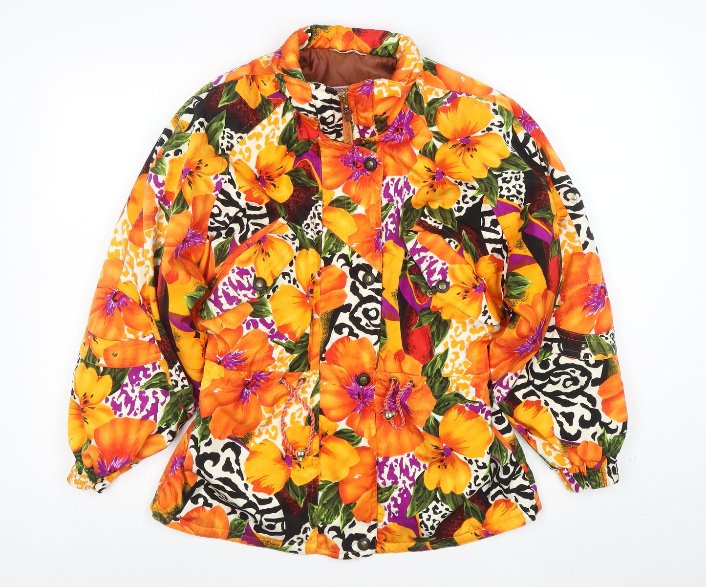 Versace Womens Multicoloured Floral Bomber Jacket Size M