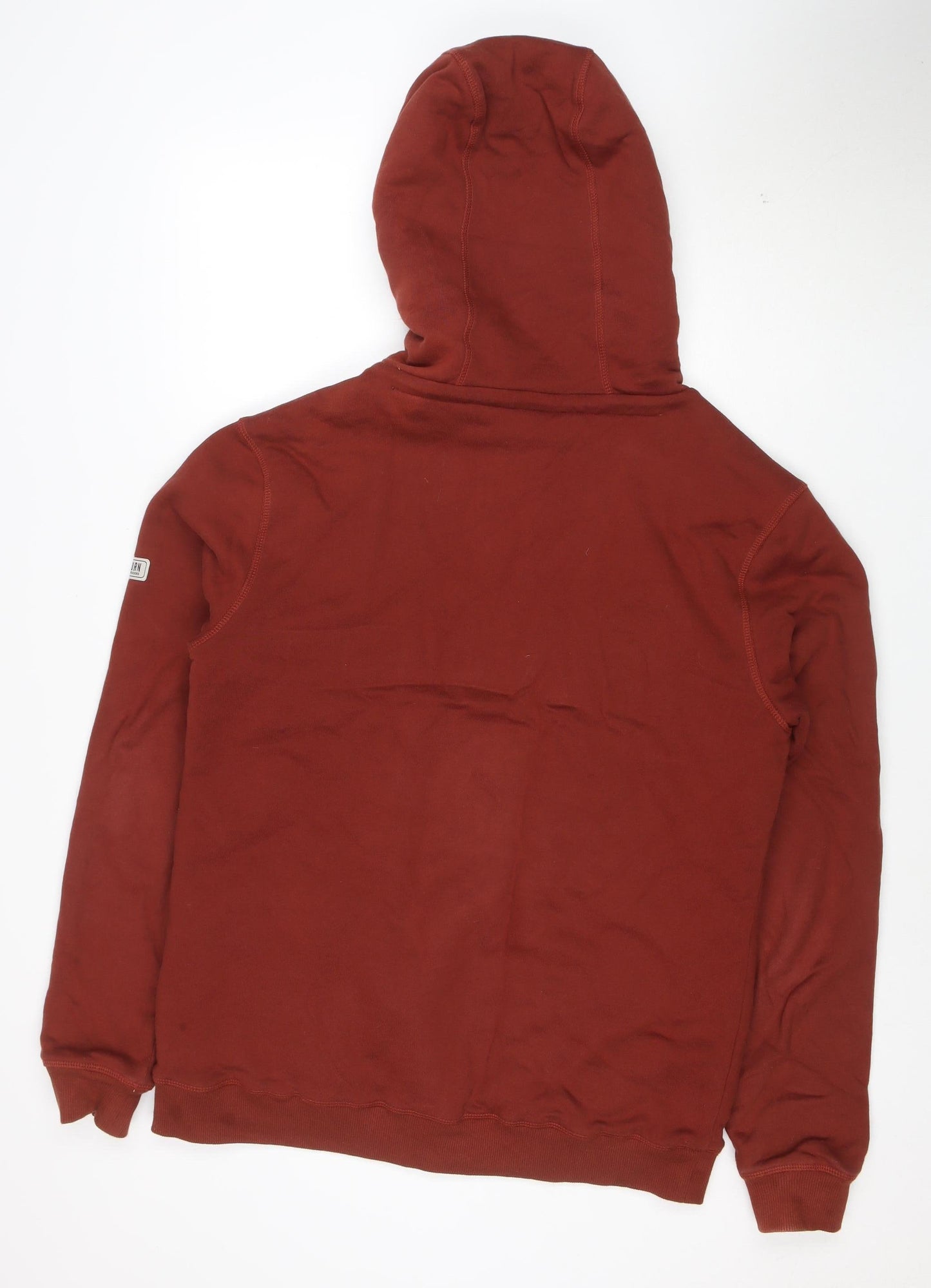 Brakeburn Men's Brown Full Zip Hooded Fleece Lined Hoodie Size M