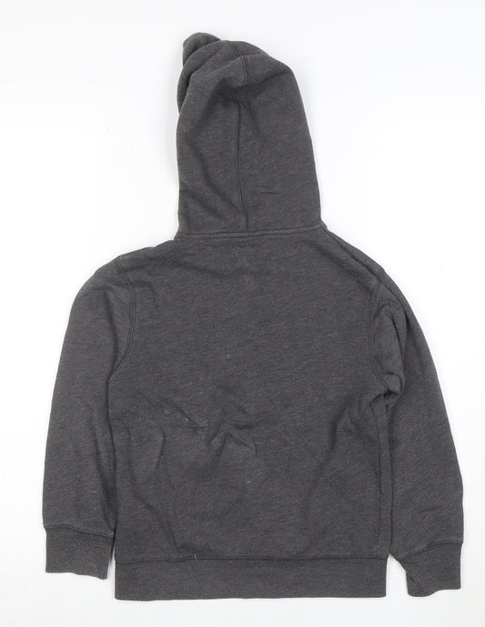 GAP Boys Charcoal Full Zip Hoodie Size 6-7 Years Cotton Blend