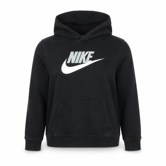 Nike Womens Black Pullover Hoodie XL Cotton Blend Logo Print