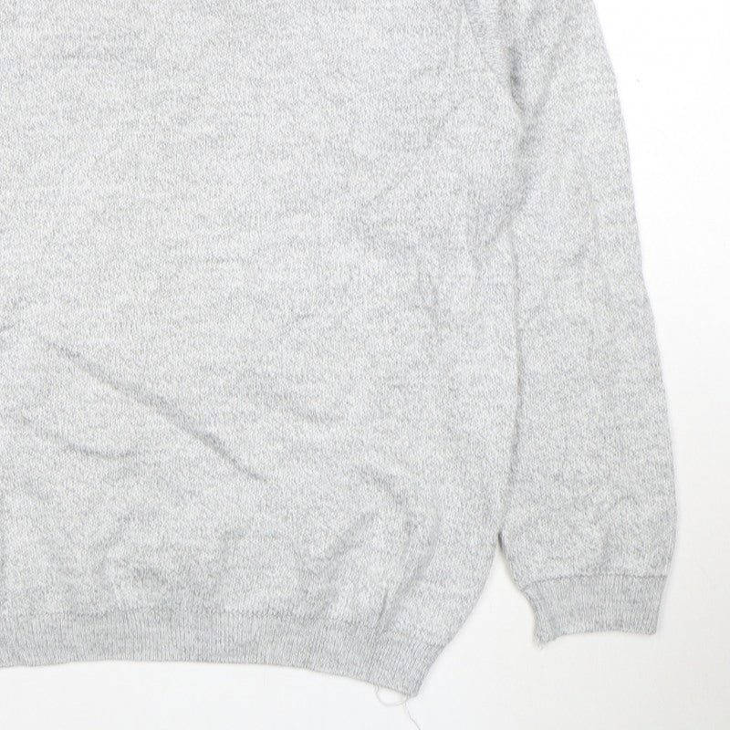 Additional view of Poltex men’s grey crew neck knit jumper, size L