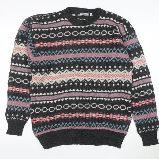 Raquette Men's Multicoloured Fair Isle Wool Jumper M