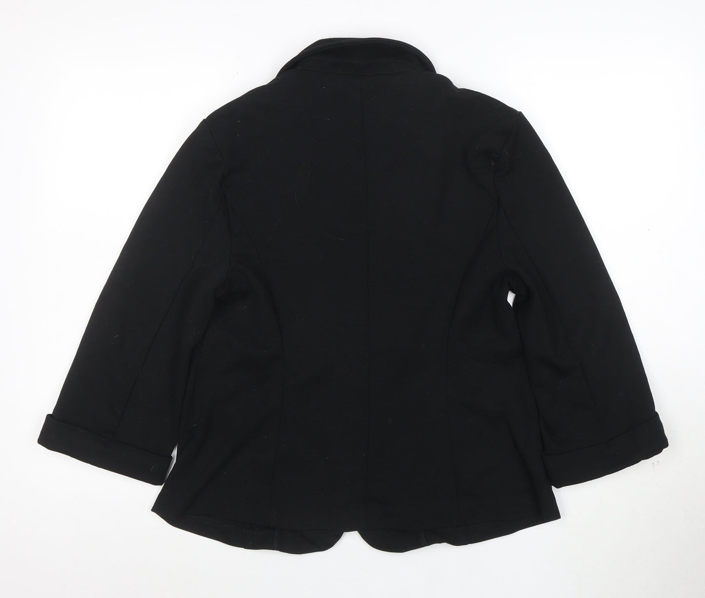 New Look Women's Black Size 16 Single-Breasted Blazer Jacket