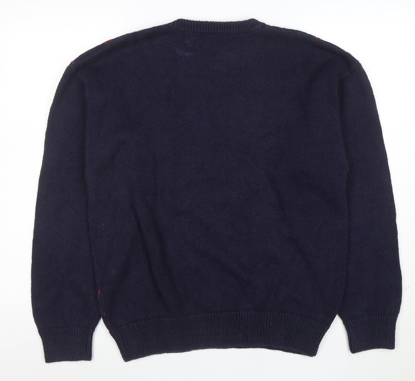 Harbour Classics Men's Blue Argyle Golf Knit Pullover Jumper M