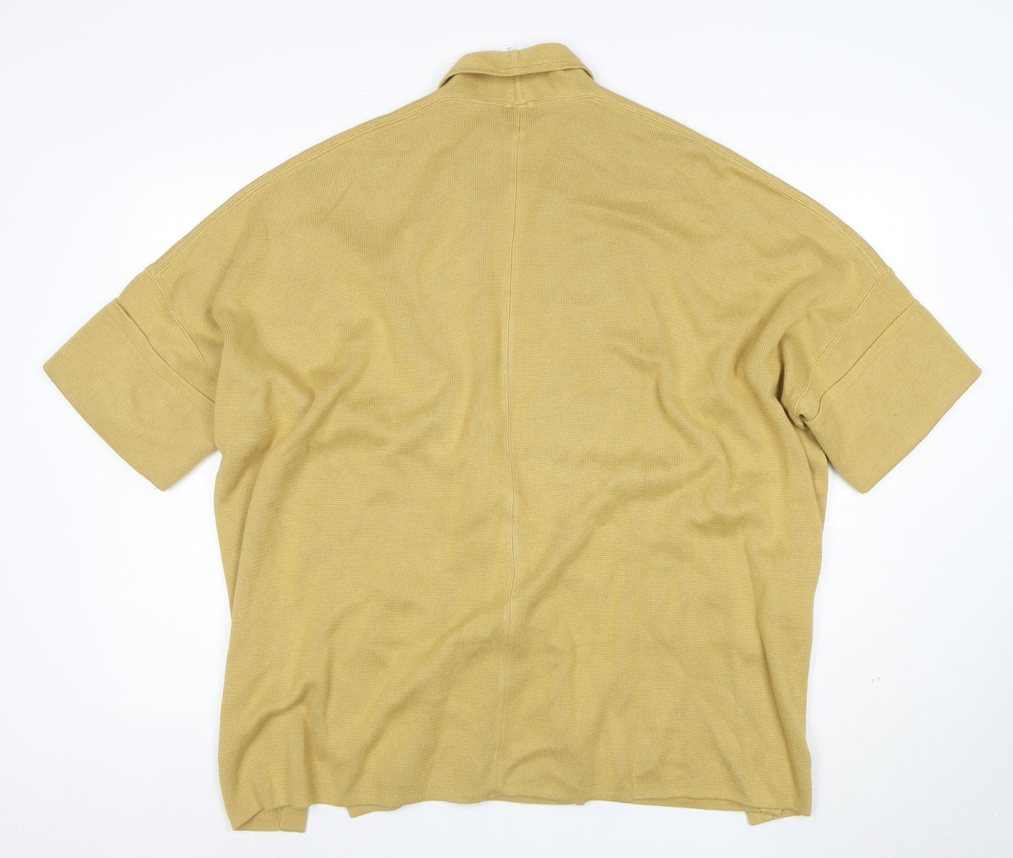 Marla Wynne Women's Beige Short Sleeve Open Cardigan XS