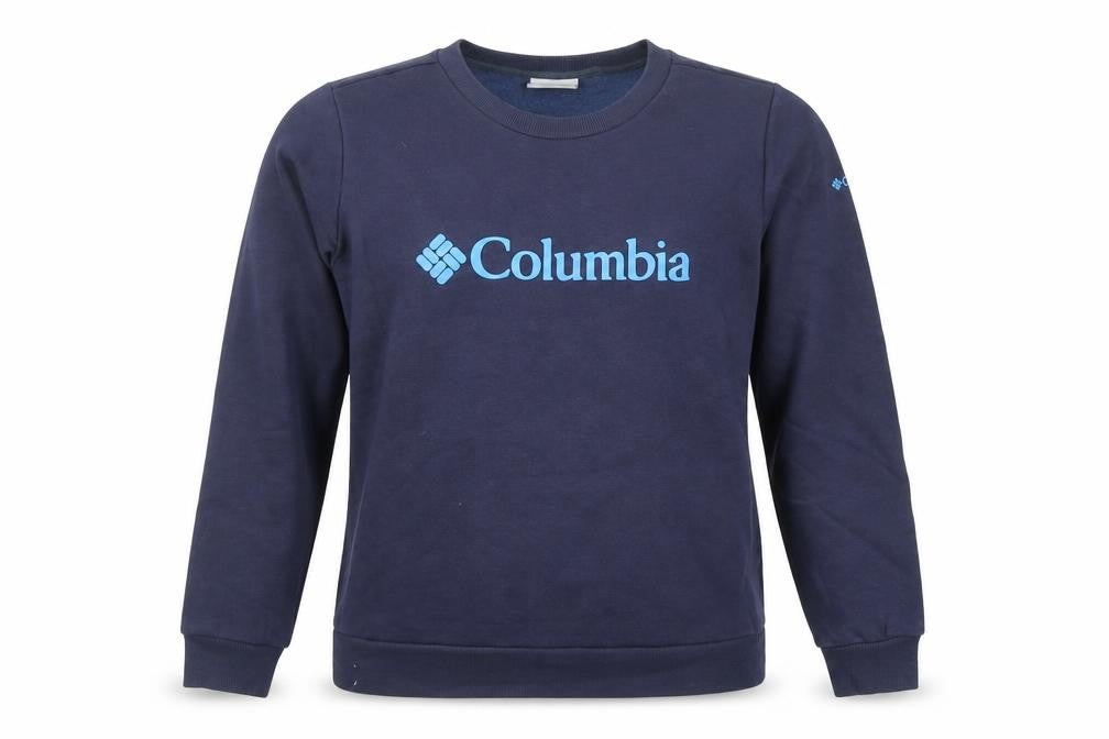 Columbia Women Navy Blue M Pullover Sweatshirt Crew Neck Cotton Blend