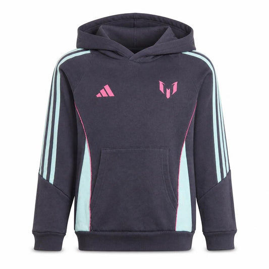 Adidas Boys Navy Blue Messi Hoodie 10 Years Pullover Hooded Sweatshirt