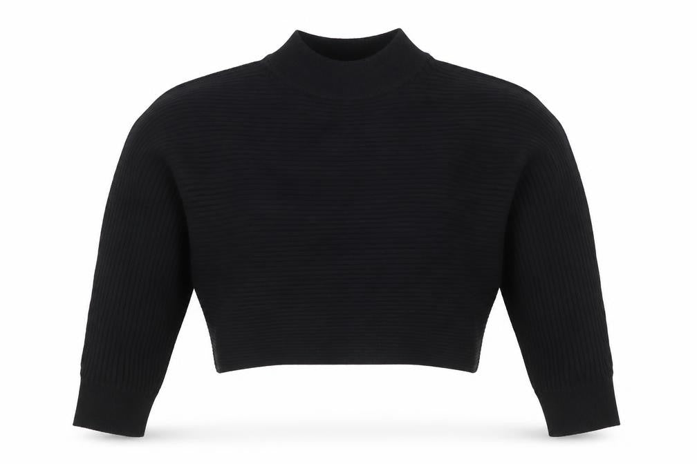 New Look Women’s Black Mock Neck Relaxed Knit Jumper Size M