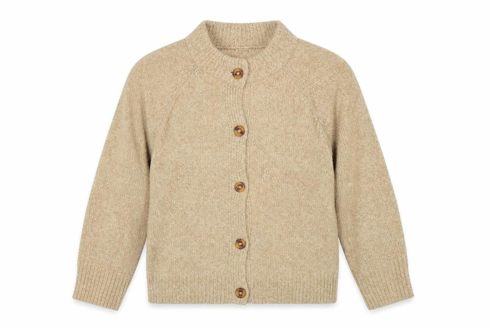 Notura Women's Beige Wool Button Cardigan Size S