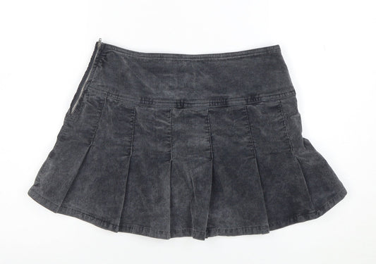 BDG Urban Outfitters Womens Grey Pleated Corduroy Mini Skirt Size S