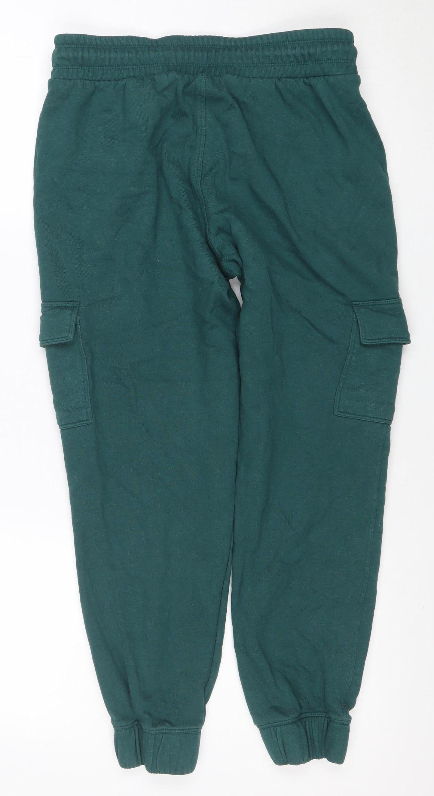 DKNY Girls Green Jogger Sweatpants Size S Elastic Waist Pockets