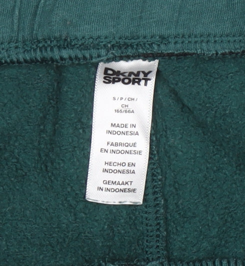 DKNY Girls Green Jogger Sweatpants Size S Elastic Waist Pockets