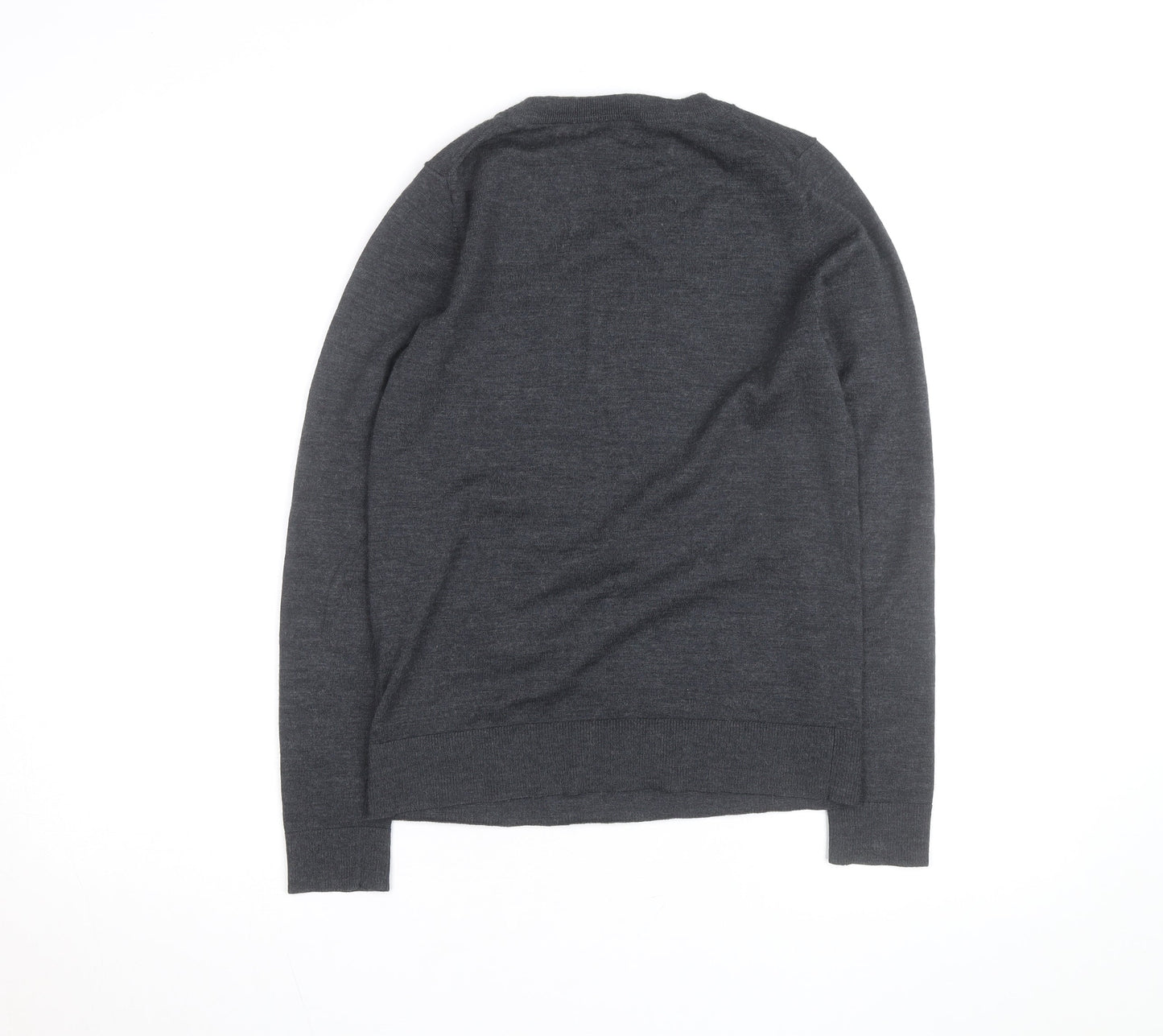 Hobbs Grey Wool Dog Motif Crew Neck Men's Pullover Jumper Size S