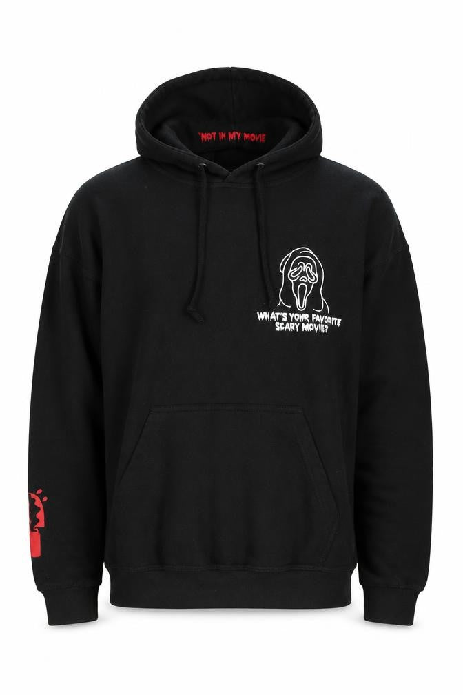 Ratchet Men’s Black Pullover Hoodie L Horror Graphic Print Sweatshirt