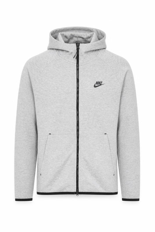 Nike Men's Grey Full Zip Hoodie Size L Regular Fit Sportswear