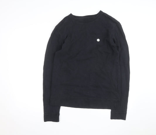 Pretty Green Men's Black Cotton Crew Neck Sweatshirt M