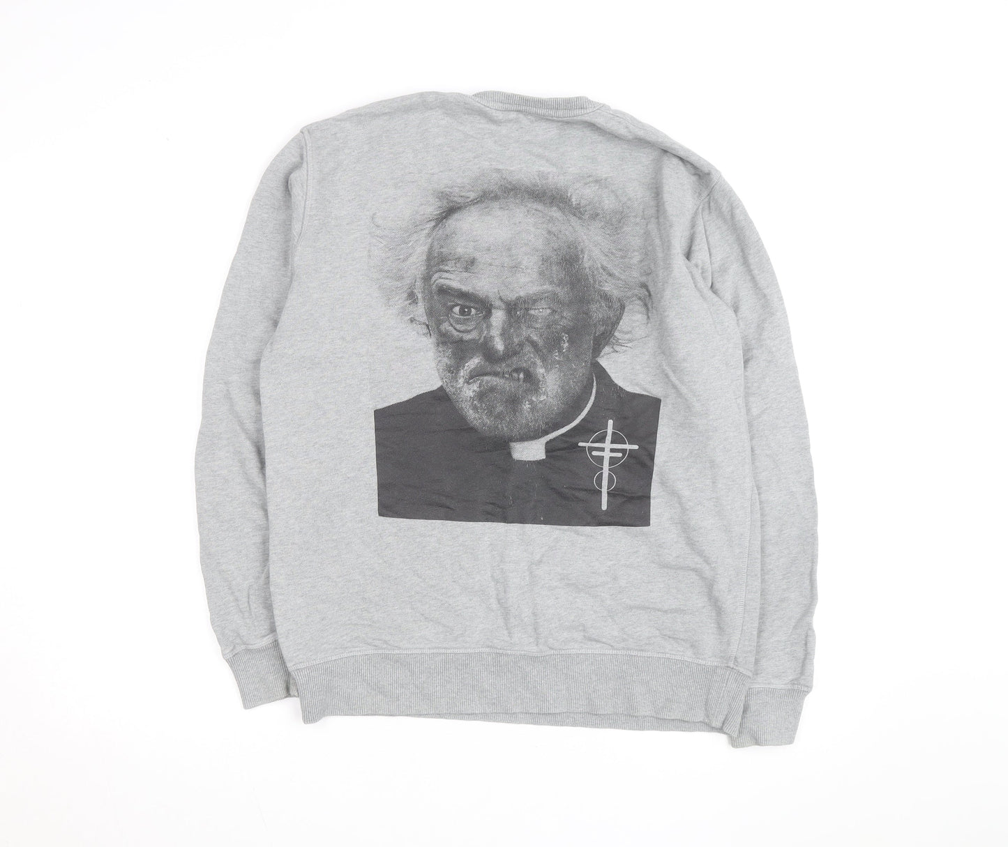 Ascolour Men's Grey Graphic Pullover Sweatshirt Medium