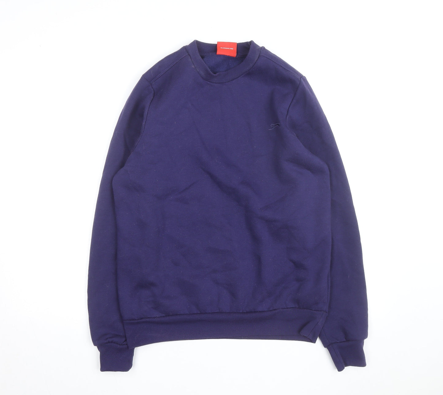 Slazenger Men Blue Small Pullover Sweatshirt Crew Neck Fleece
