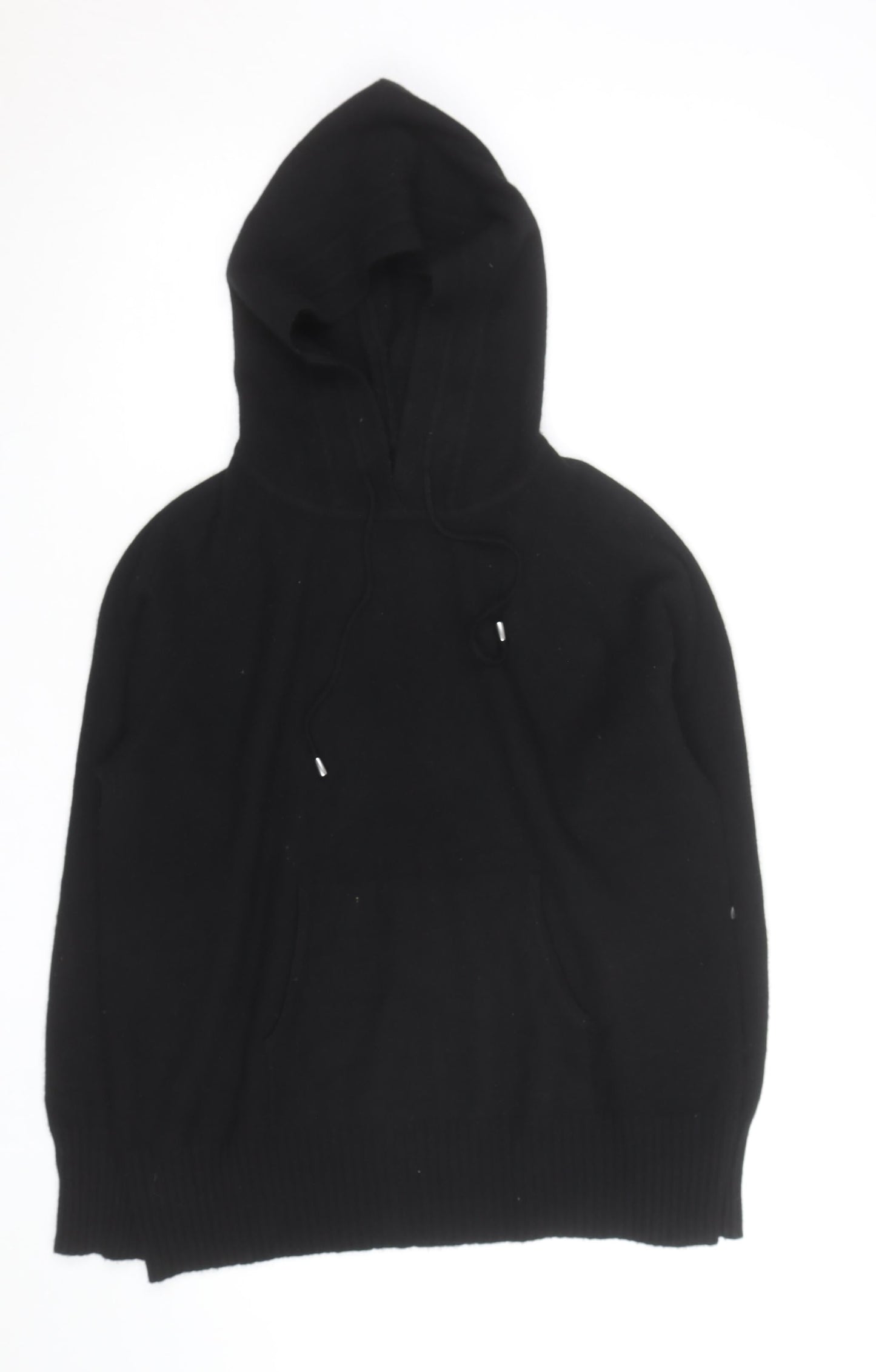 Marks and Spencer Men's Black Pullover Hoodie Medium Knit Cotton Blend