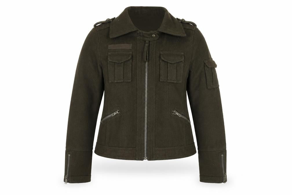 Label Lab Women Brown Wool Military Jacket Size 6