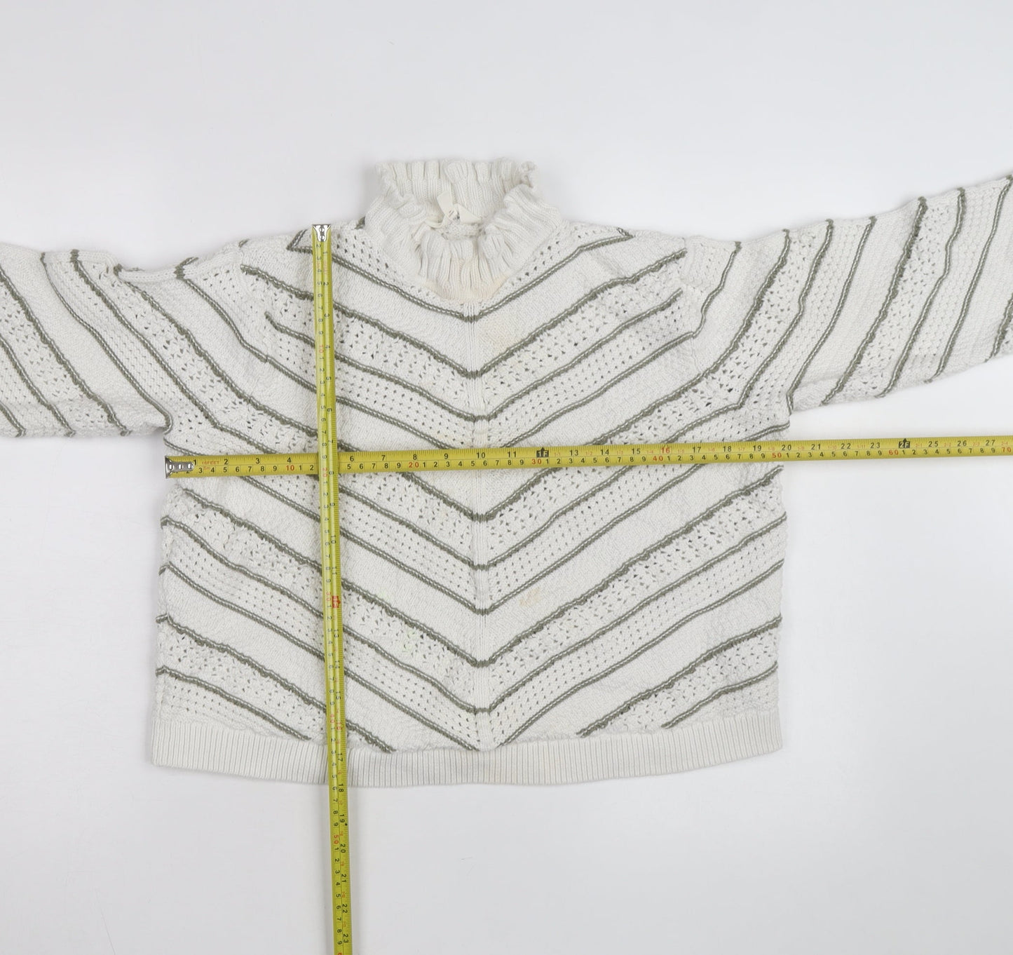 Marks & Spencer Per Una Women White Roll Neck Knit Jumper Size 18