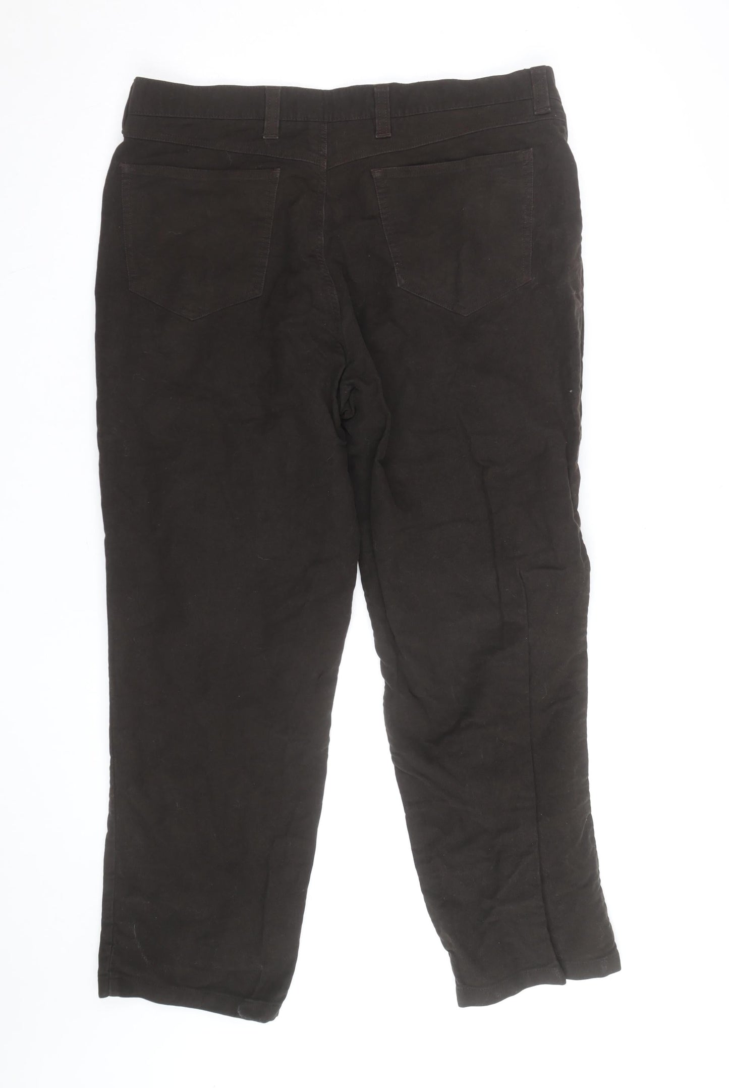 Marks and Spencer Mens Brown Chino Trousers 40in Waist Cotton