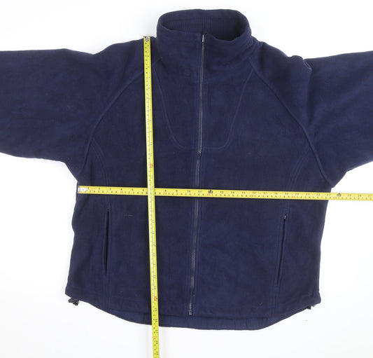 Columbia Women's Blue Fleece Full Zip Jacket Size L Outdoor Hiking