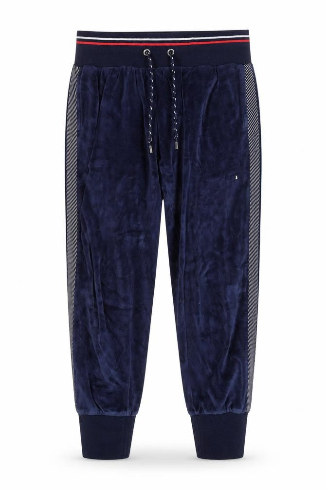 Lorna Jane Women's Blue Velour Jogger Trousers Size S