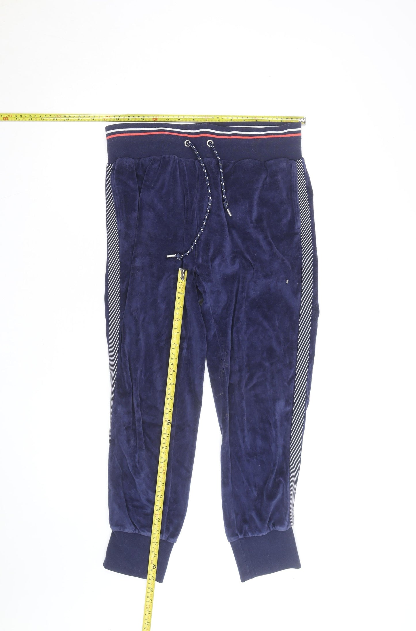 Lorna Jane Women's Blue Velour Jogger Trousers Size S