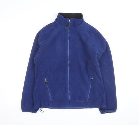 L.L. Bean Women's Blue Fleece Full Zip Jacket Size M Regular Fit
