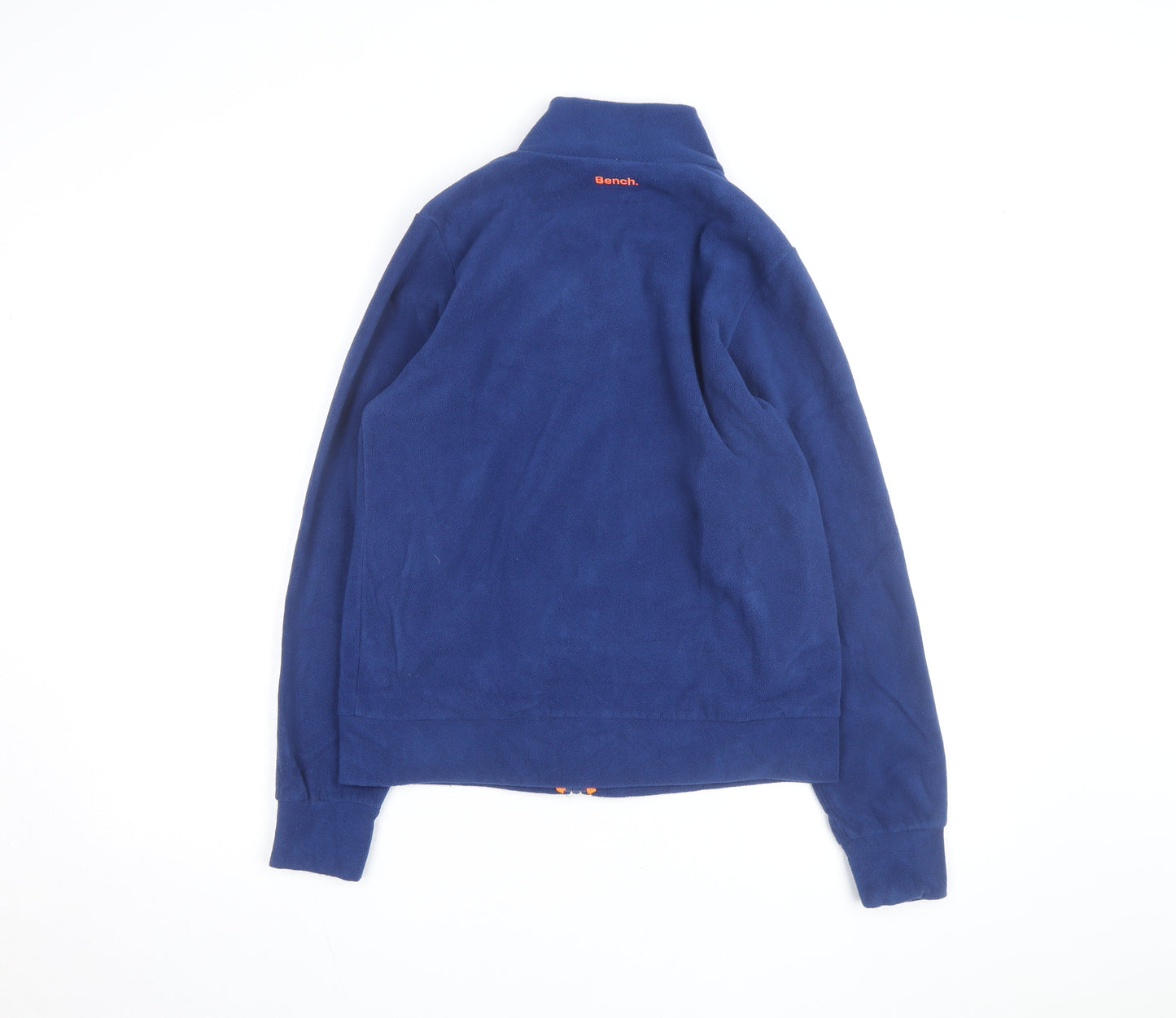 Bench Mens Blue Fleece Full Zip Track Jacket Size 13/14 Polyester