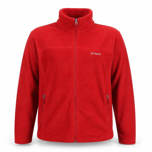 Columbia Men's Red Fleece Full Zip Jacket XL Outdoor Hiking