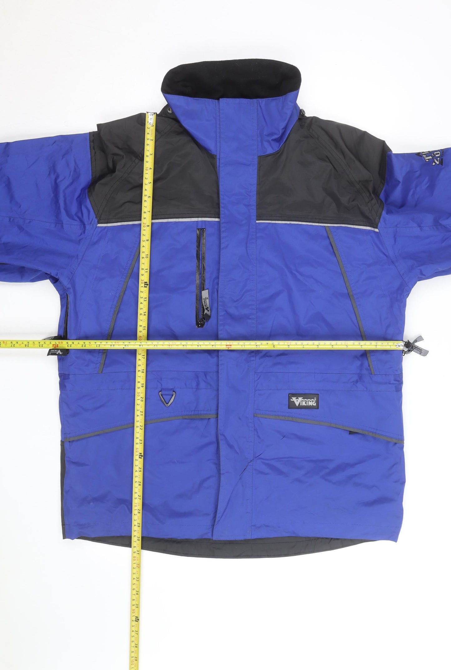 Viking Men's Blue Waterproof Hooded Winter Parka Jacket L