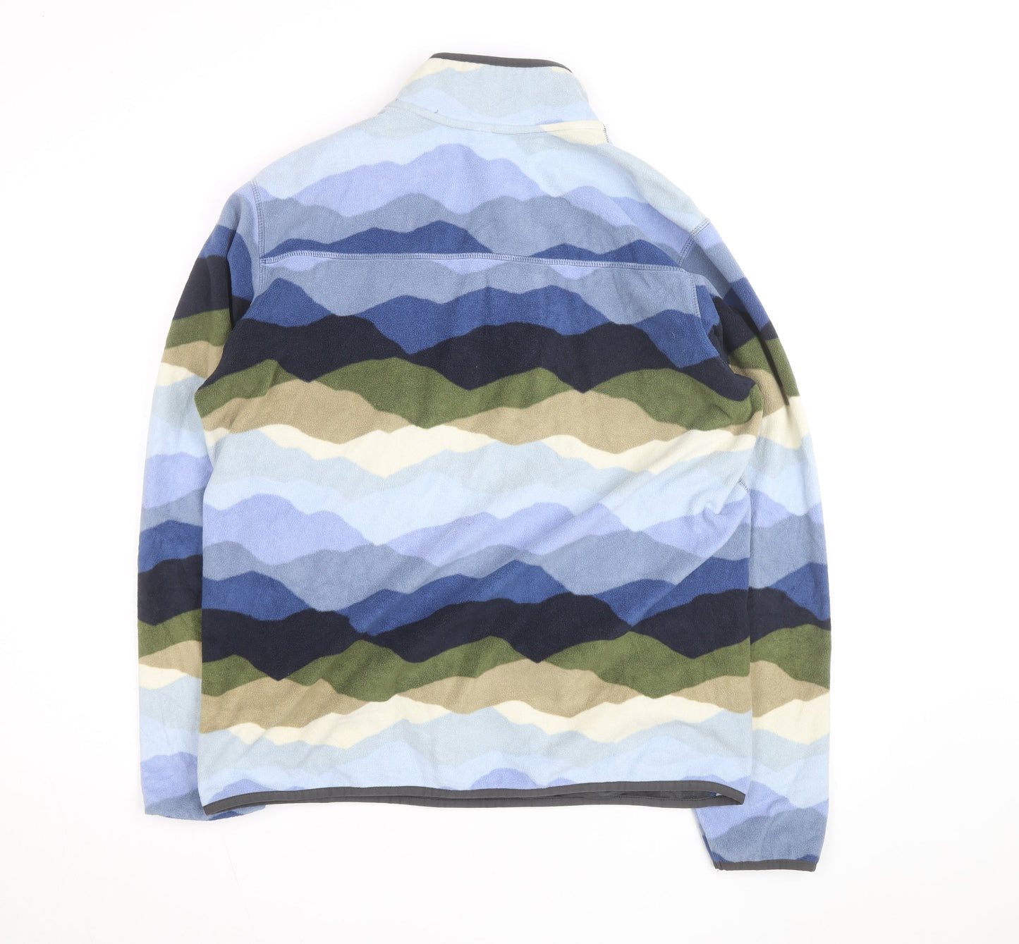 Eddie Bauer Men's Multicoloured Fleece Henley Sweatshirt Size L