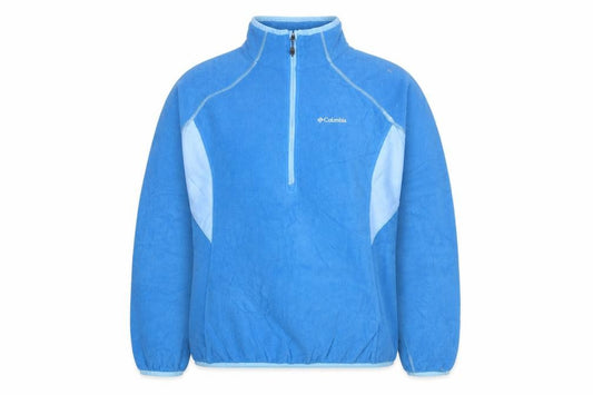 Columbia Girls Blue Fleece 1/4 Zip Pullover Sweatshirt L