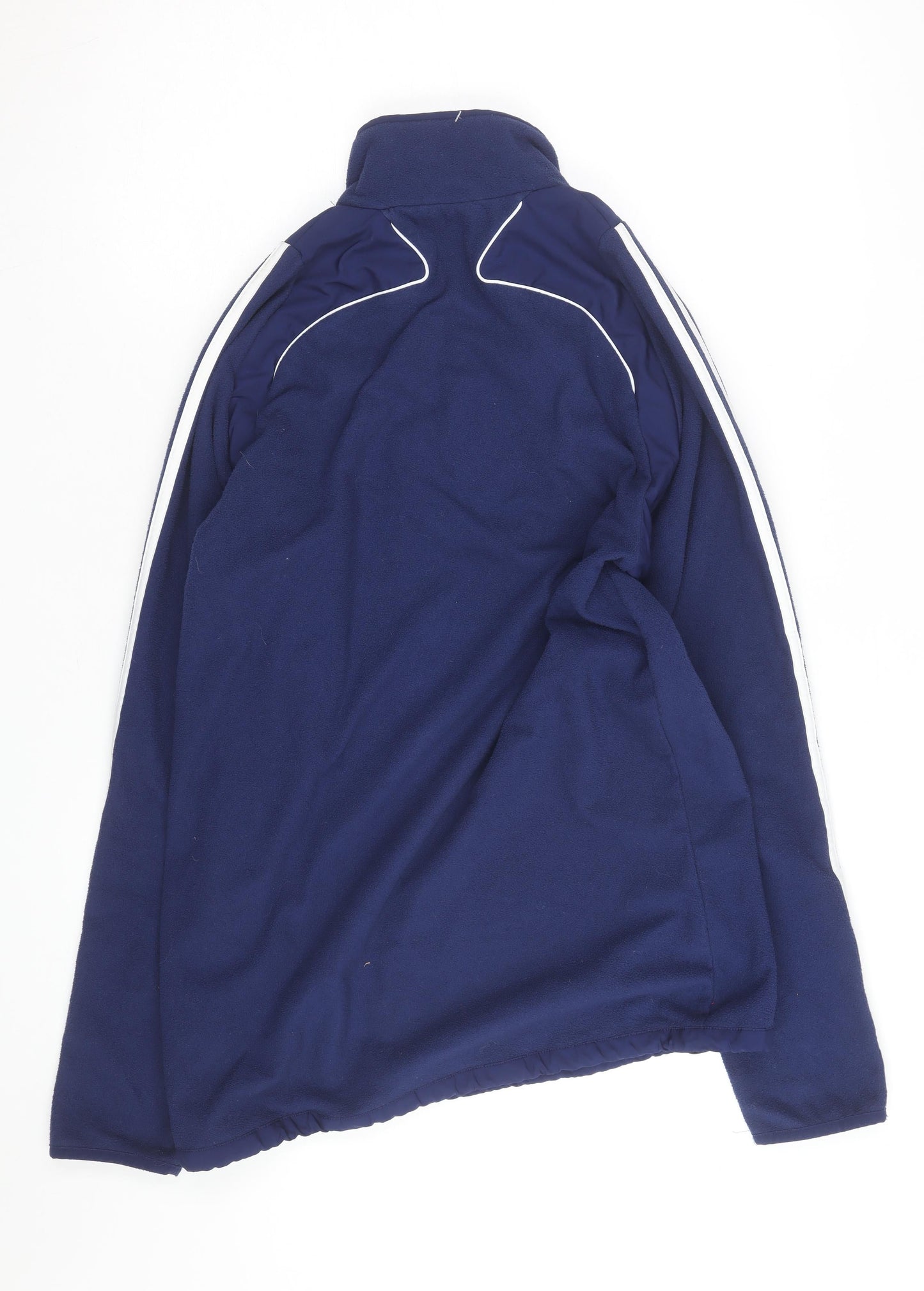 Adidas Men's Blue 1/4 Zip Fleece Track Jacket Size L