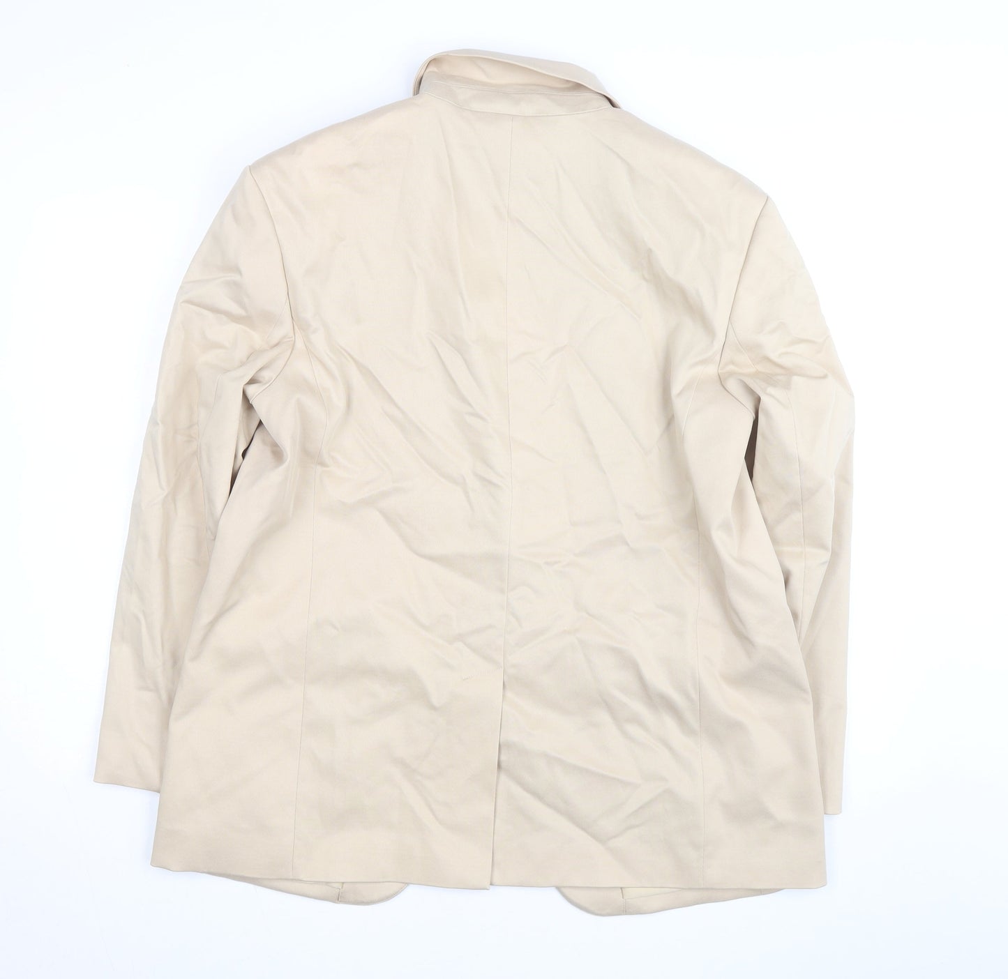 Marks and Spencer Women's Beige Blazer Size 16 Classic Twill Jacket