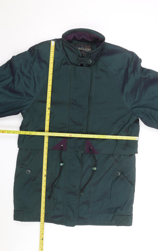 Forecaster of Boston Men's Green Parka Coat S Nylon Mid-Length